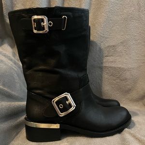 New Vince Camuto Windy Black Leather Boots